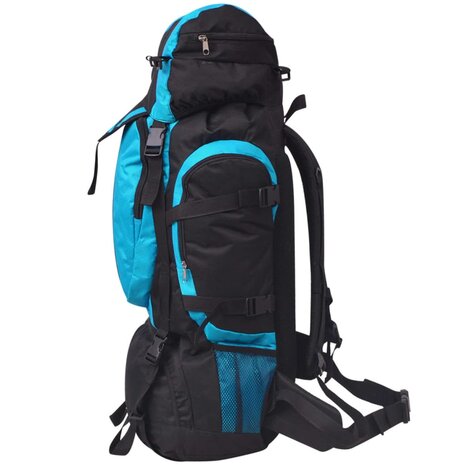 Rugzak hiking XXL 75 L zwart en blauw 3