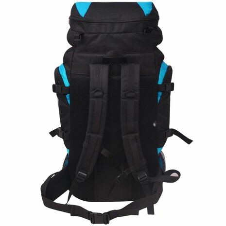 Rugzak hiking XXL 75 L zwart en blauw 4