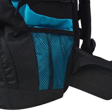 Rugzak hiking XXL 75 L zwart en blauw 6