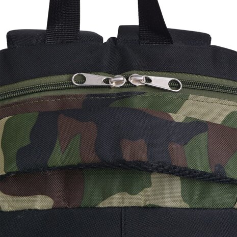 Rugzak voor school 40 L zwart en camouflage 5