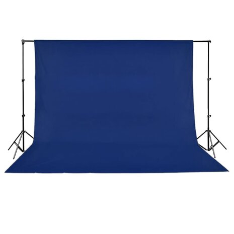 Achtergrond chromakey 500x300 cm katoen blauw 3