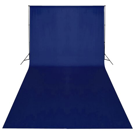 Achtergrond chromakey 600x300 cm katoen blauw 3