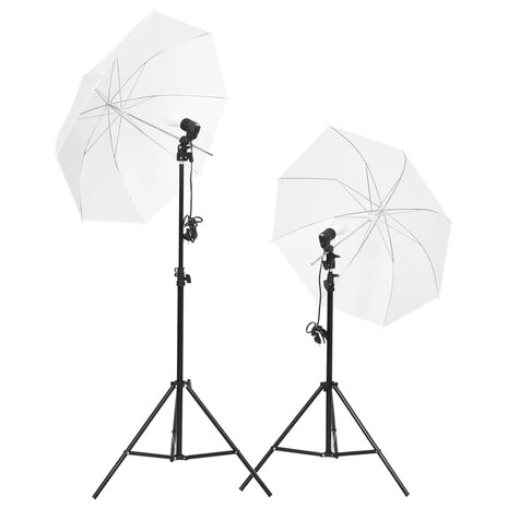 Fotostudioset met verlichtingsset en achtergrond 4