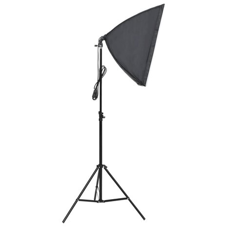 Fotostudioset met verlichtingsset, achtergrond en reflector 6