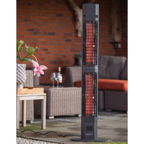 Sunred Patioverwarmer Royal Diamond Dark 3000 W Rose Gold Carbon zwart 9