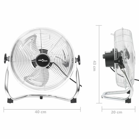 Vloerventilator 3 snelheden 40 W 40 cm 8