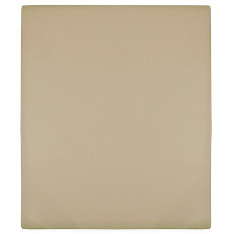 Hoeslaken jersey 90x200 cm katoen taupe 1