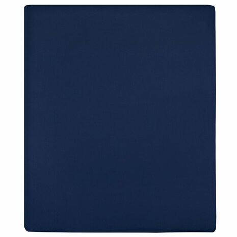 Hoeslaken jersey 140x200 cm katoen marineblauw 1