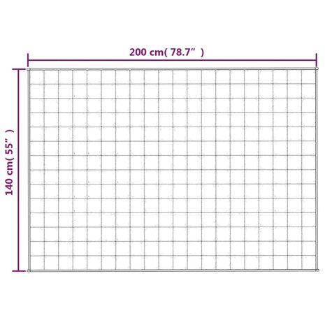 Verzwaringsdeken 140x200 cm 6 kg stof grijs 6