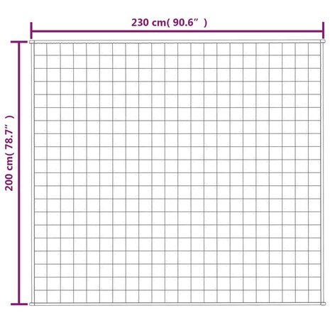 Verzwaringsdeken 200x230 cm 13 kg stof grijs 6