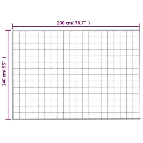 Verzwaringsdeken 140x200 cm 6 kg stof grijs 6