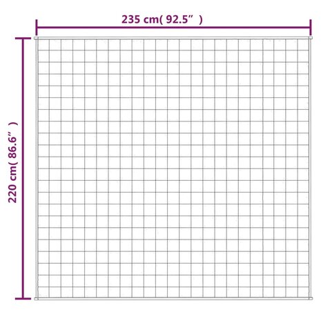 Verzwaringsdeken 220x235 cm 15 kg stof grijs 6