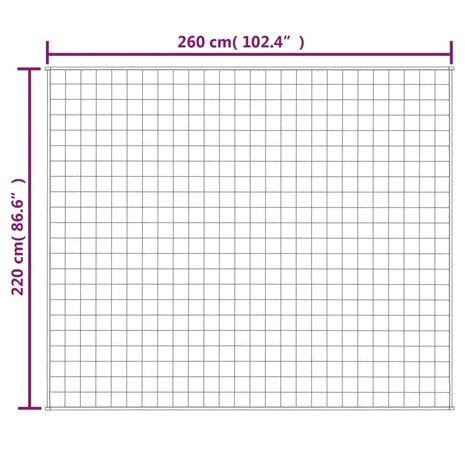 Verzwaringsdeken 220x260 cm 15 kg stof lichtcrèmekleurig 6