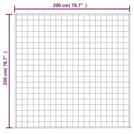 Verzwaringsdeken 200x200 cm 9 kg stof grijs 6