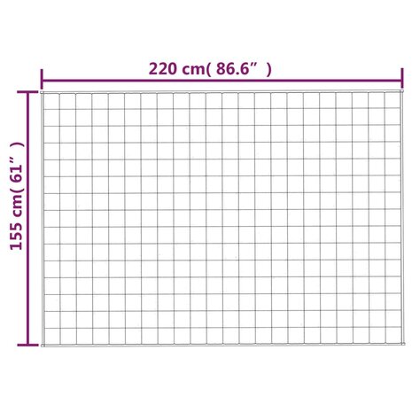 Verzwaringsdeken 155x220 cm 11 kg stof lichtcrèmekleurig 6