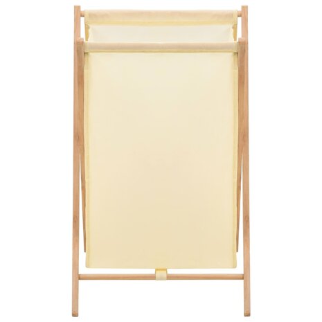 Wasmand 42x41x64 cm cederhout en stof beige 3