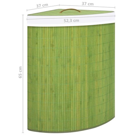 Hoekwasmand 60 L bamboe groen 9