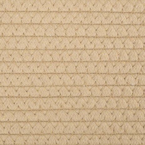 Wasmand Ø 60x36 cm katoen beige en wit 7