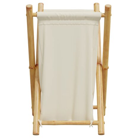 Wasmand 41,5x36x63,5 cm bamboe crèmewit 4