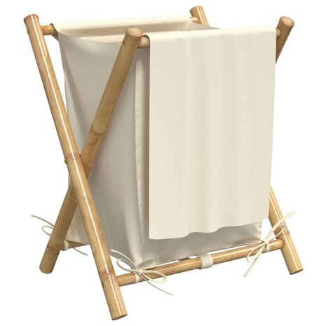 Wasmand 45x55x63,5 cm bamboe crèmewit 6