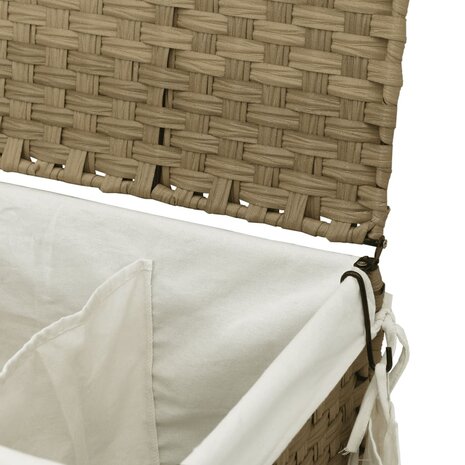 Wasmand op wielen 60x35x60,5 cm rattan 8