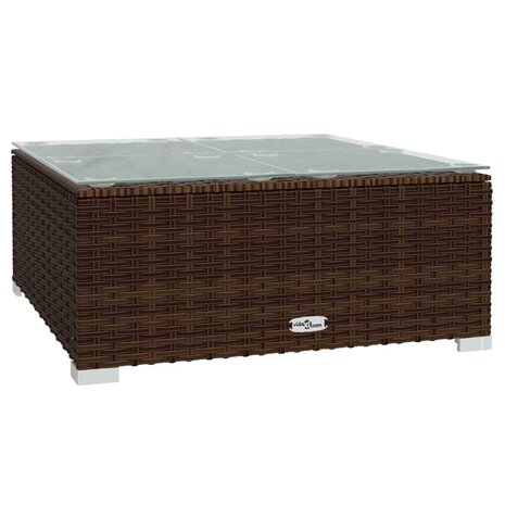 3-delige Loungeset met kussens poly rattan bruin 5