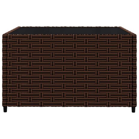 3-delige Loungeset met kussens poly rattan bruin 8