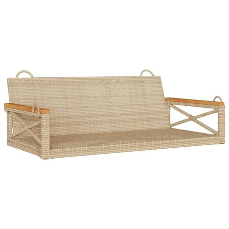 Schommelbank 109x62x40 cm poly rattan beige 2