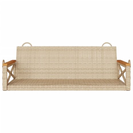 Schommelbank 109x62x40 cm poly rattan beige 4