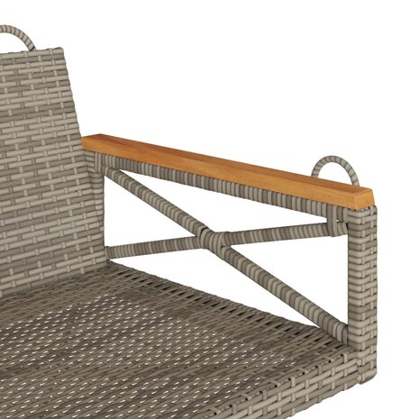 Schommelbank 63x62x40 cm poly rattan grijs 7