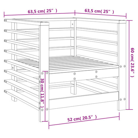 Tuinstoelen 2 st massief grenenhout grijs 8