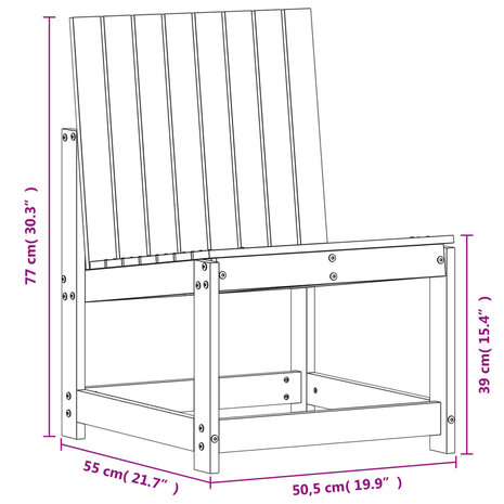 Tuinstoel 50,5x55x77 cm massief grenenhout 9