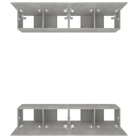 Tv-meubelen 4 st 80x30x30 cm bewerkt hout betongrijs 6