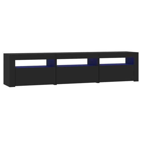 Tv-meubel met LED-verlichting 180x35x40 cm zwart 2