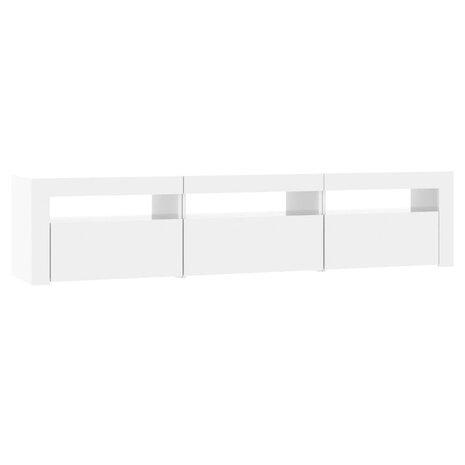 Tv-meubel met LED-verlichting 180x35x40 cm hoogglans wit 7