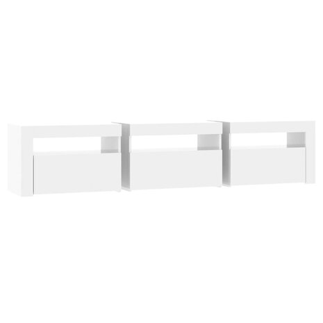 Tv-meubel met LED-verlichting 180x35x40 cm hoogglans wit 8