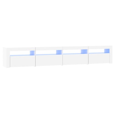 Tv-meubel met LED-verlichting 240x35x40 cm wit 2