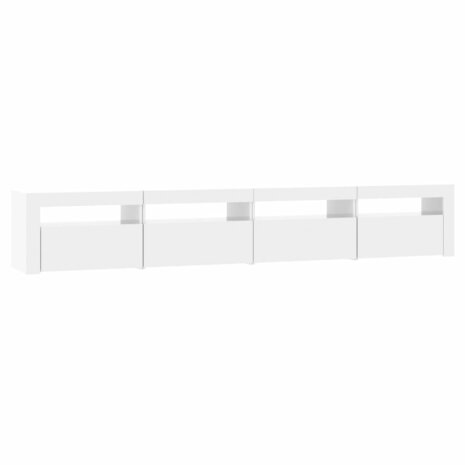 Tv-meubel met LED-verlichting 240x35x40 cm hoogglans wit 7