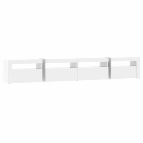 Tv-meubel met LED-verlichting 240x35x40 cm hoogglans wit 8