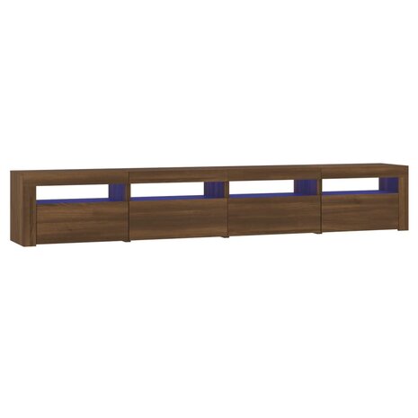 Tv-meubel met LED-verlichting 240x35x40 cm bruin eikenkleur 2