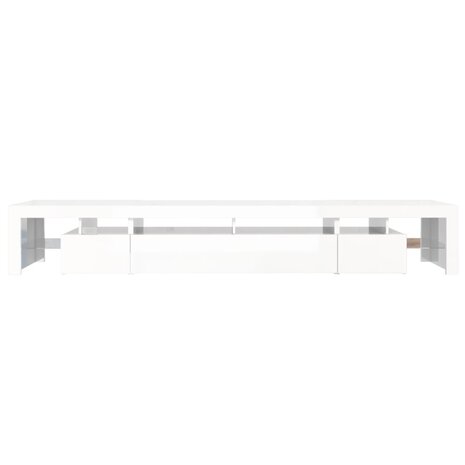 Tv-meubel met LED-verlichting 260x36,5x40 cm hoogglans wit 9