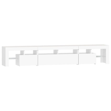 Tv-meubel met LED-verlichting 230x36,5x40 cm wit 8