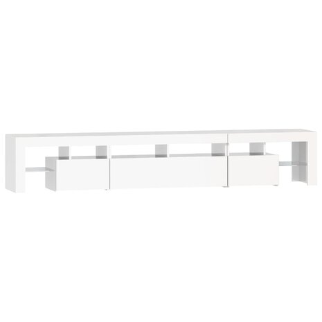 Tv-meubel met LED-verlichting 230x36,5x40 cm hoogglans wit 7