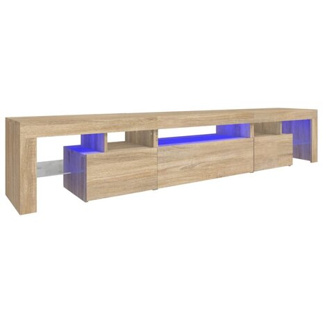 Tv-meubel met LED-verlichting 215x36,5x40cm sonoma eikenkleurig 2