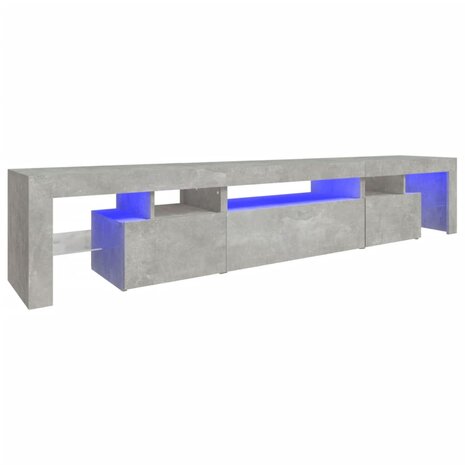 Tv-meubel met LED-verlichting 215x36,5x40 cm betongrijs 2