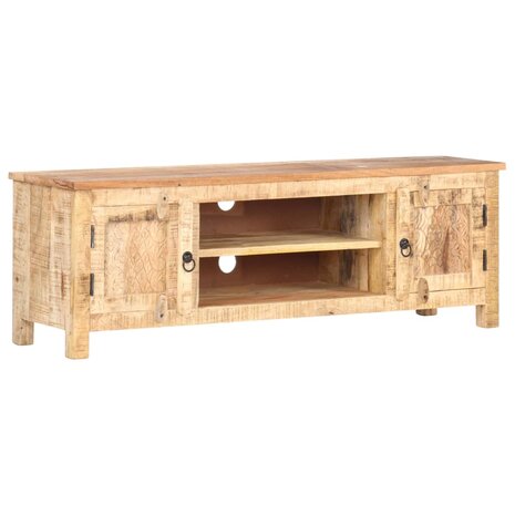 Tv-meubel 120x30x40 cm ruw mangohout 8