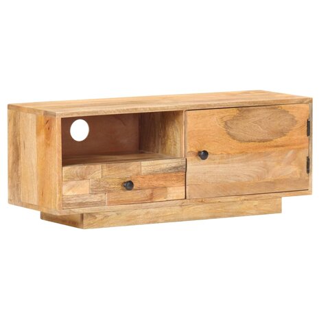 Tv-meubel 90x30x35 cm massief mangohout 7