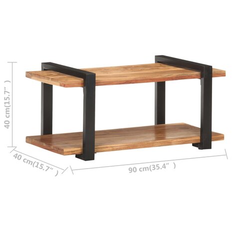 Tv-meubel 90x40x40 cm massief acaciahout 7