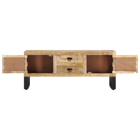 Tv-meubel 110x30x45 cm ruw mangohout 5