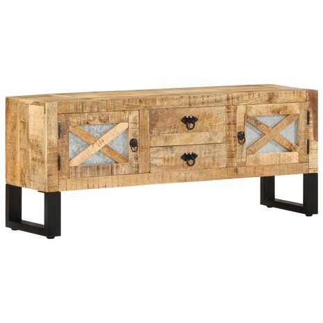 Tv-meubel 110x30x45 cm ruw mangohout 11